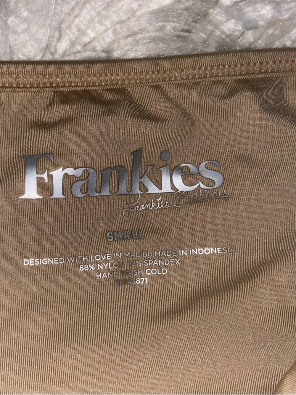 Frankie's Bikinis Two-Piece Bikini Set - Beige, new no tags